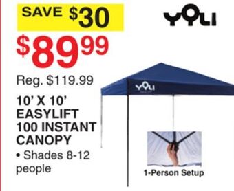 Dunham's Sports Yoli 10' x 10' easylift 100 instant canopy offer
