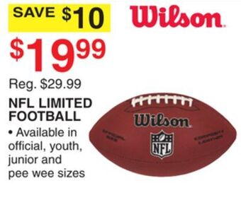 Dunham's Sports Wilson nfl limited football offer
