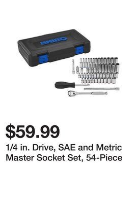 Harbor Freight Tools 1/4 in. drive, sae and metric master socket set, 54-piece offer