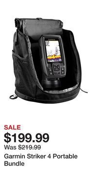 Cabela's Garmin striker 4 portable bundle offer