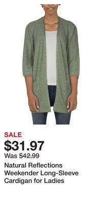 Cabela's Natural reflections weekender long-sleeve cardigan for ladies offer