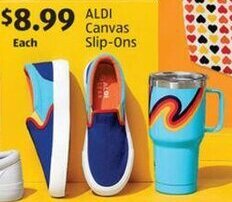 Aldi ALDI Canvas Slip-Ons offer