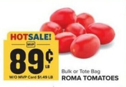 Food Lion Bulk or Tote Bag ROMA TOMATOES offer