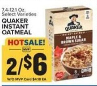 Food Lion QUAKER INSTANT OATMEAL offer