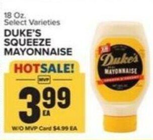 Food Lion DUKE'S SQUEEZE MAYONNAISE offer