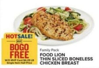 Food Lion FOOD LION THIN SLICED BONELESS CHICKEN BREAST offer