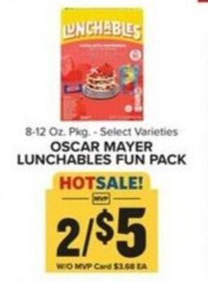 Food Lion OSCAR MAYER LUNCHABLES FUN PACK offer
