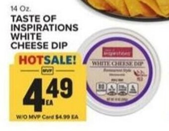 Food Lion TASTE OF INSPIRATIONS WHITE CHEESE DIP offer