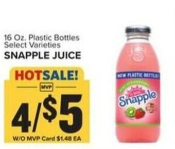 Food Lion SNAPPLE JUICE offer