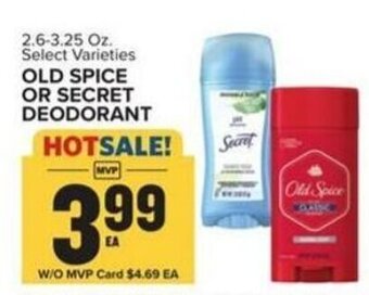 Food Lion OLD SPICE OR SECRET DEODORANT offer