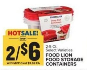 Food Lion FOOD LION FOOD STORAGE CONTAINERS offer
