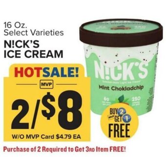 Food Lion N!CK'S ICE CREAM offer