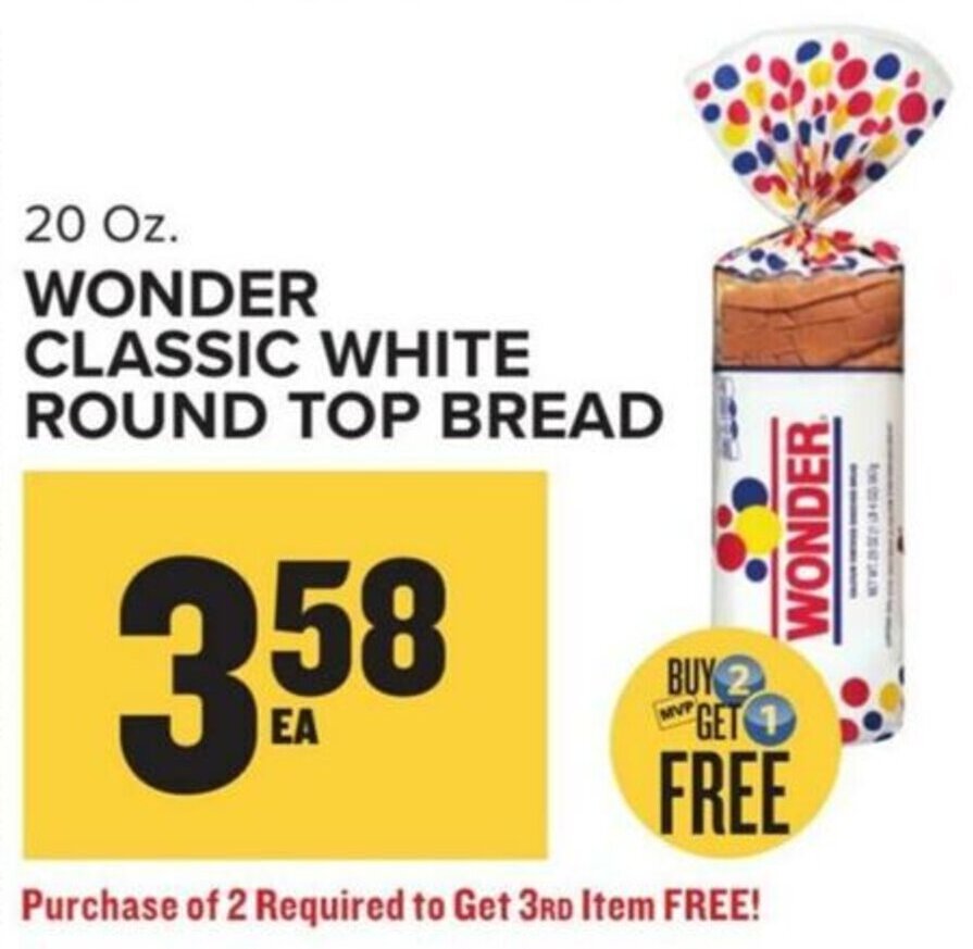 Food Lion WONDER CLASSIC WHITE ROUND TOP BREAD offer