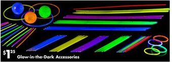 Dollar Tree Glow-in-the-dark accessories offer