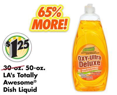 Dollar Tree 50-oz. la's totally awesome dish liquid offer