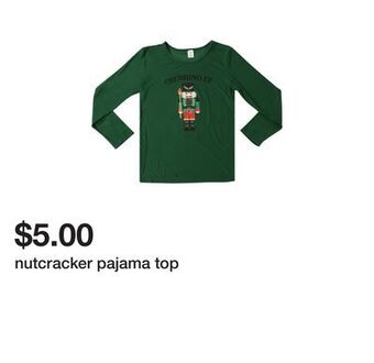 Five Below Nutcracker pajama top offer