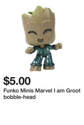 Five Below Funko minis marvel i am groot bobble-head offer