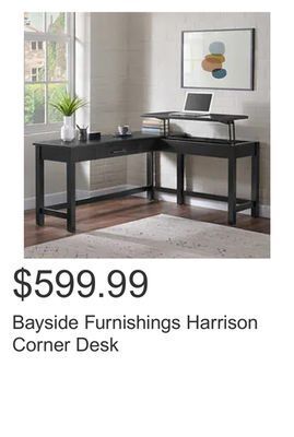 Costco Bayside furnishings harrison corner desk offer