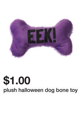 Five Below Plush halloween dog bone toy offer