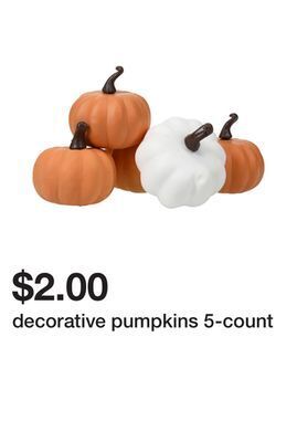 Five Below Decorative pumpkins 5-count offer