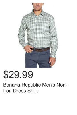 Costco Banana republic men's non-iron dress shirt offer