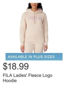 Costco Fila ladies' fleece logo hoodie offer
