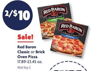 Family Dollar Red baron classic or brick oven pizza offer