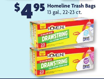Family Dollar Homeline trash bags offer