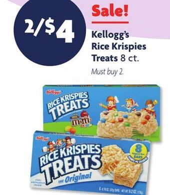Family Dollar Kellogg's rice krispies treats offer