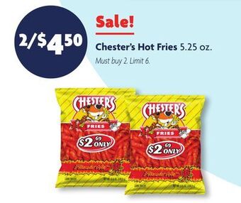 Family Dollar Chester's hot fries offer