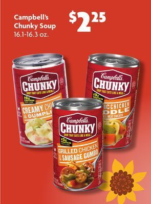 Family Dollar Campbell's chunky soup offer