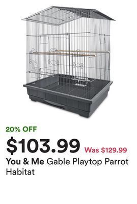 Petco Gable playtop parrot habitat offer