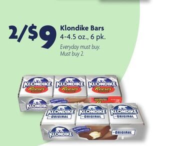 Family Dollar Klondike bars offer