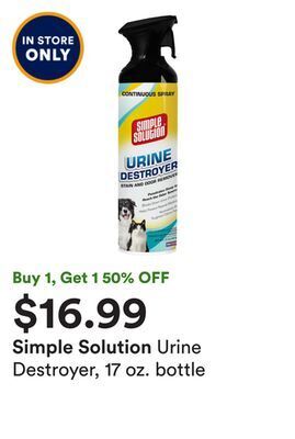 Petco Urine destroyer, 17 oz. bottle offer