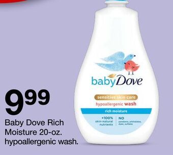 Target Baby dove rich moisture 20-oz. hypoallergenic wash offer
