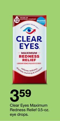 Target Clear eyes maximum redness relief 0.5 - oz. eye drops offer