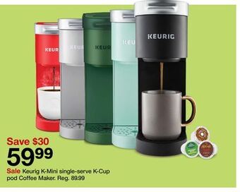 Target Keurig k-mini single-serve k-cup pod coffee maker offer