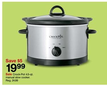 Target Crock-pot 4.5-qt. manual slow cooker offer