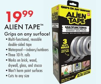 Boscov's Alien tape grips on any surface! offer