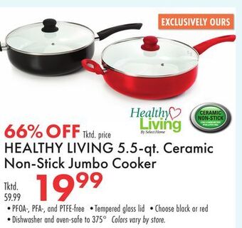 Boscov's Healthy living 5.5-qt. ceramic non-stick jumbo cooker offer