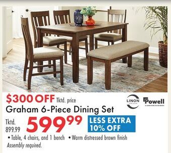 Boscov's Graham 6-piece dining set offer