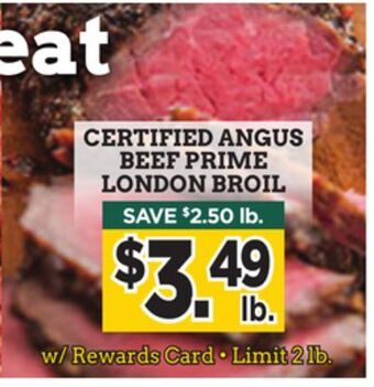 Dearborn Market Certified angus beef prime london broil offer
