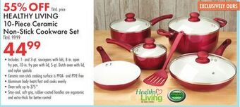 Boscov's Healthy living 10-piece ceramic non-stick cookware set offer