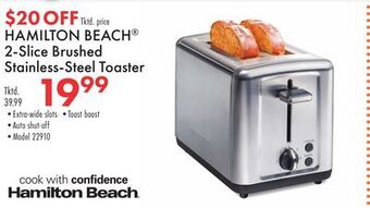 Boscov's Hamilton beach 2-slice brushed stainless-steel toaster offer