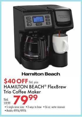 Boscov's Hamilton beach flexbrew trio coffee maker offer