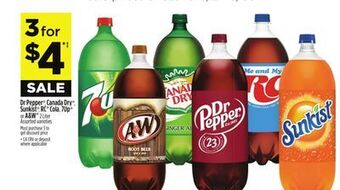 Dollar General Dr pepper , canada dry , sunkist , rc cola, 7up or a & w offer