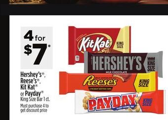 Dollar General Hershey's , reese's , kit kat or payday king size bar offer