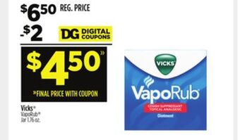 Dollar General Vicks offer