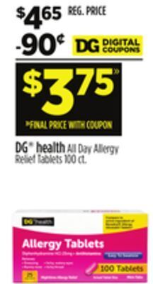 Dollar General Dg health offer