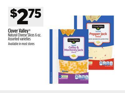 Dollar General Clover valley natural cheese slices offer